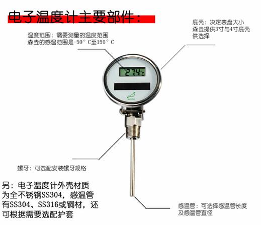 太陽能電子溫度計感溫管是什么材質的？